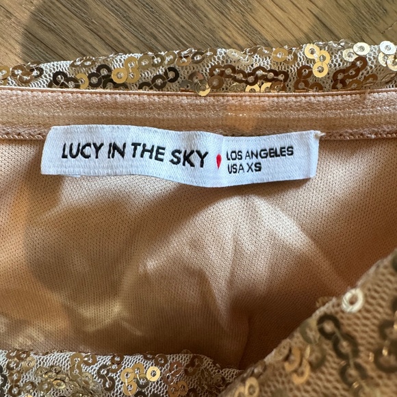 Strapless Sequin Cutout Bodycon Dress in Gold - SIZE XS - Picture 6 of 7